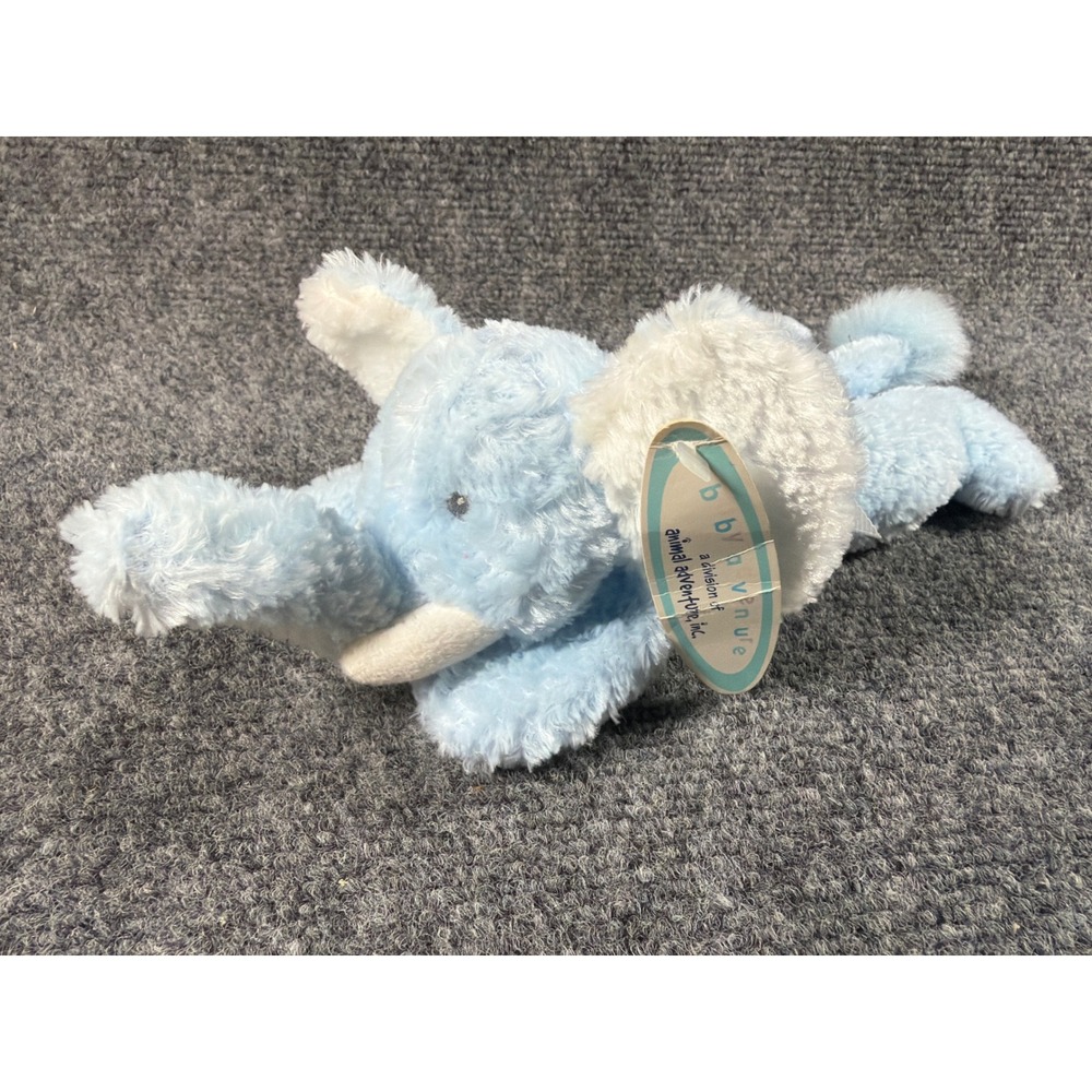 Animal Adventure Baby Avenue Blue Elephant Plush Vintage 2001 Stuffed Animal Toy